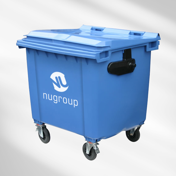 1100 Litre Plastic Bin With Wheels